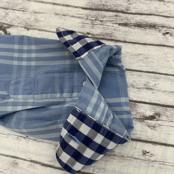 Tailor Vintage Performance Button Down Shirt Men's Large Blue Palid Long Sleeve - Picture 9 of 10